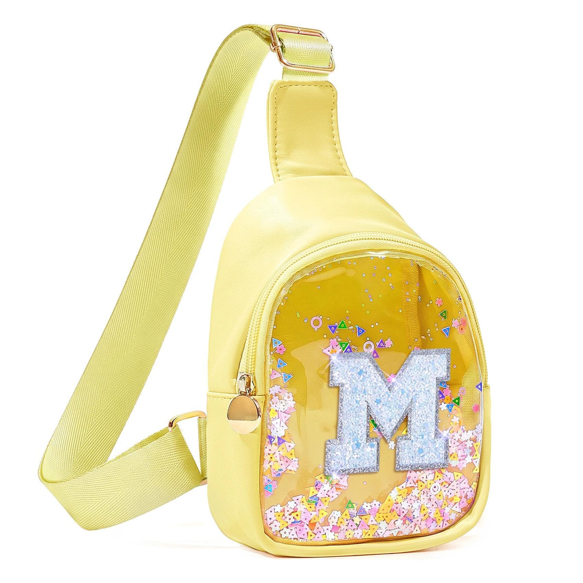 COSHAYSOO Personalized Christmas Birthday Gifts Burr Basket Stuffers for Girls Blue Purse Sling Bag Crossbody Girl Cute Funny Cool Mini Travel Fashion Accessories Monogrammed Initial Letter K