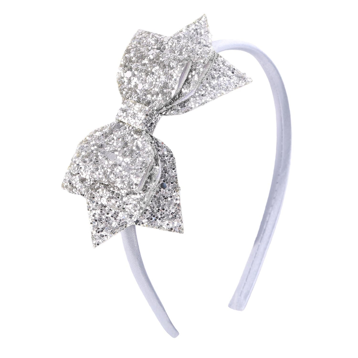 Glitter Girls Headband, Sparkly Sequin Heart Butterfly Star Hair Accessory for Kids, Cute Toddler Headband for Christmas, Halloween, Birthday Parties, Gift for Girls（Gold）
