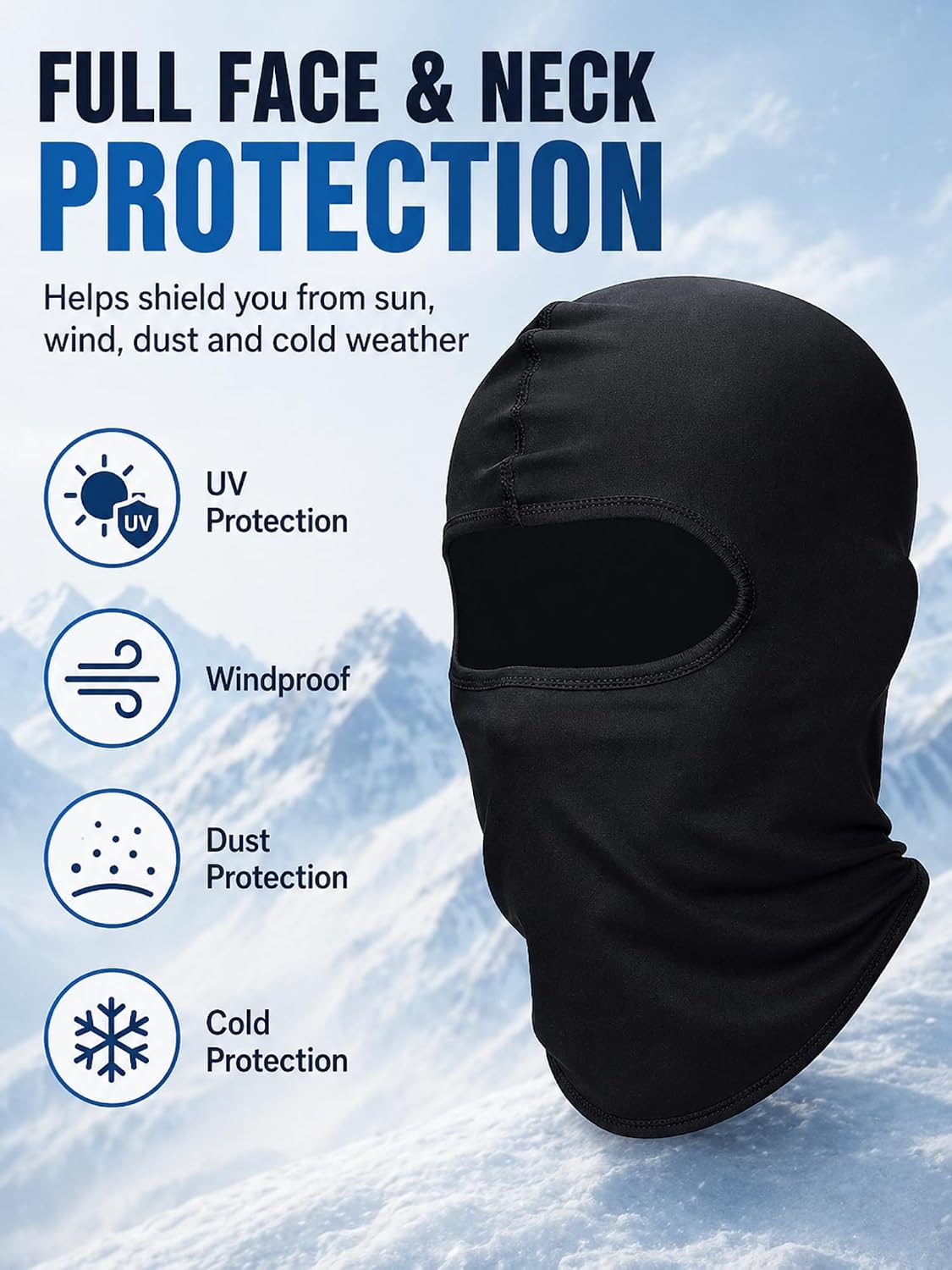 SATINIOR 6 Pcs Ski Balaclava Men Full Face Cover Mask