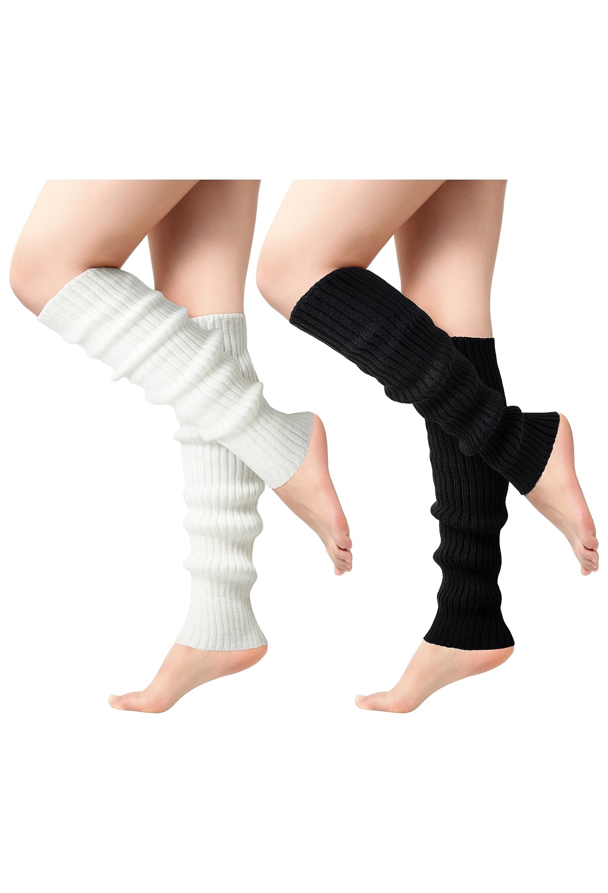 Passionbility Leg Warmers for Women 80s, Ribbed Knit Long Socks Leg Warmer