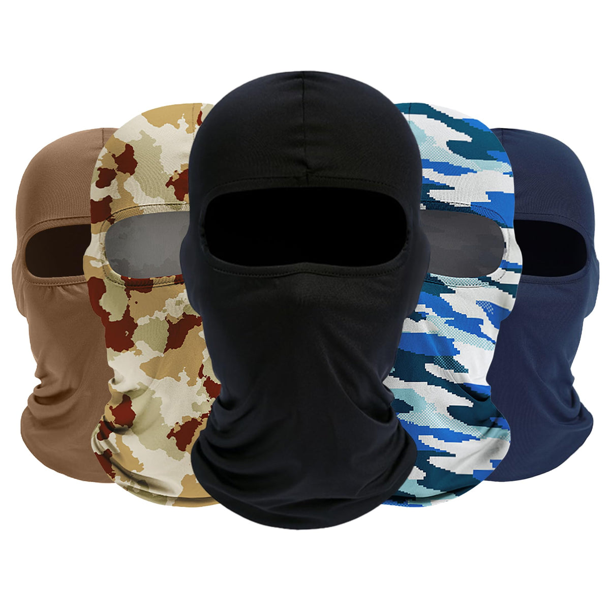 ROXUN Balaclava Ski Mask, 5 Pack Neck Gaiter Motorcycle Summer Cooling