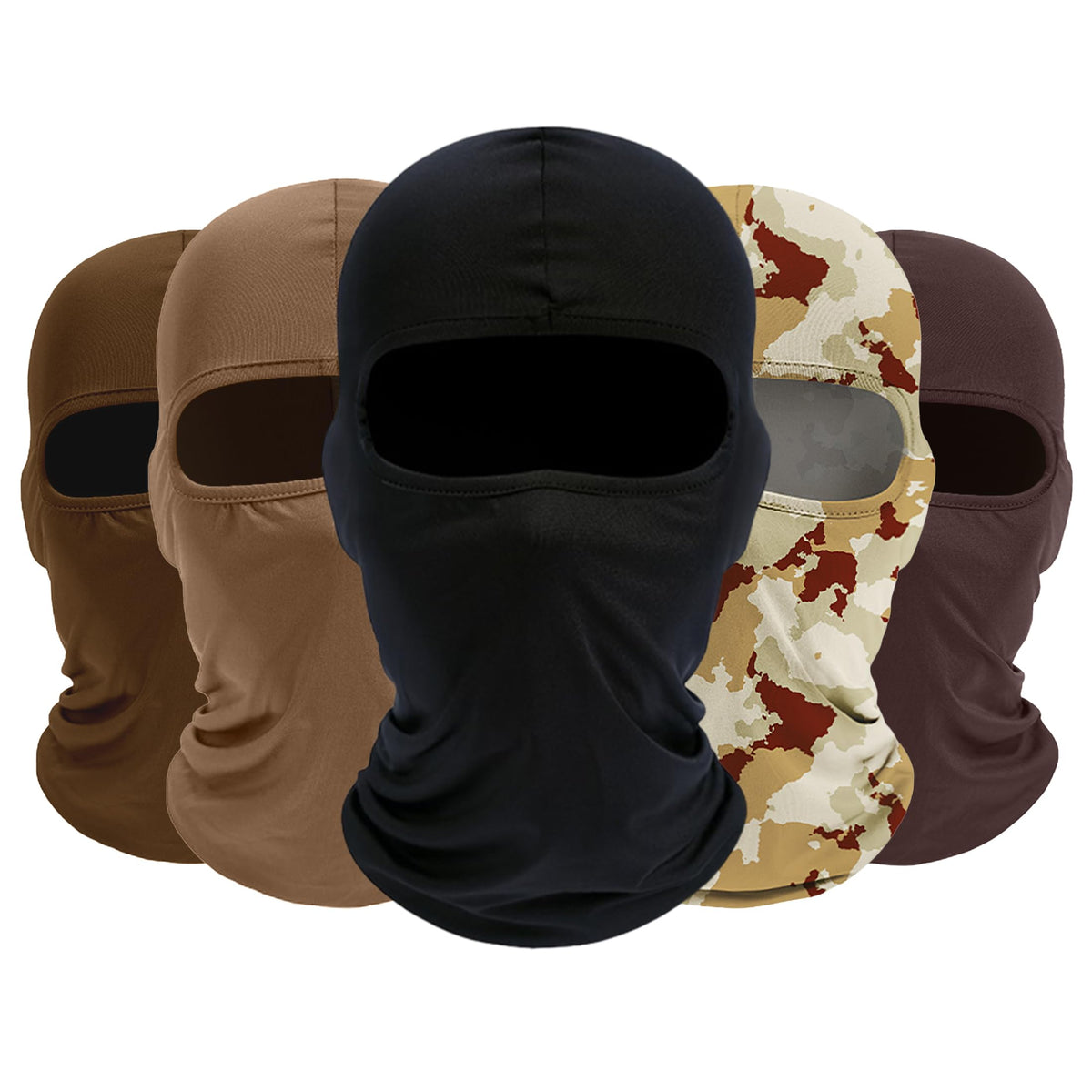 ROXUN Balaclava Ski Mask, 5 Pack Neck Gaiter Motorcycle Summer Cooling