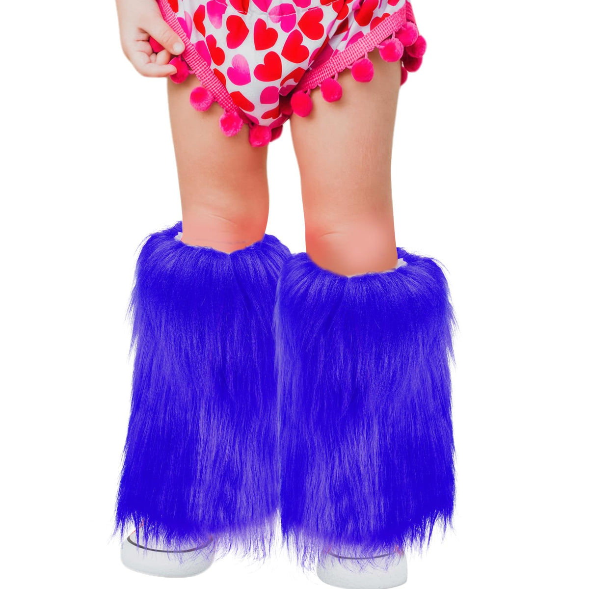 MioCloth Kid Girl Faux Fur Leg Warmers Dance Fuzzy Boot Cuff Cover Kawaii Goth Y2K Accessories Winter Xmas Clothes