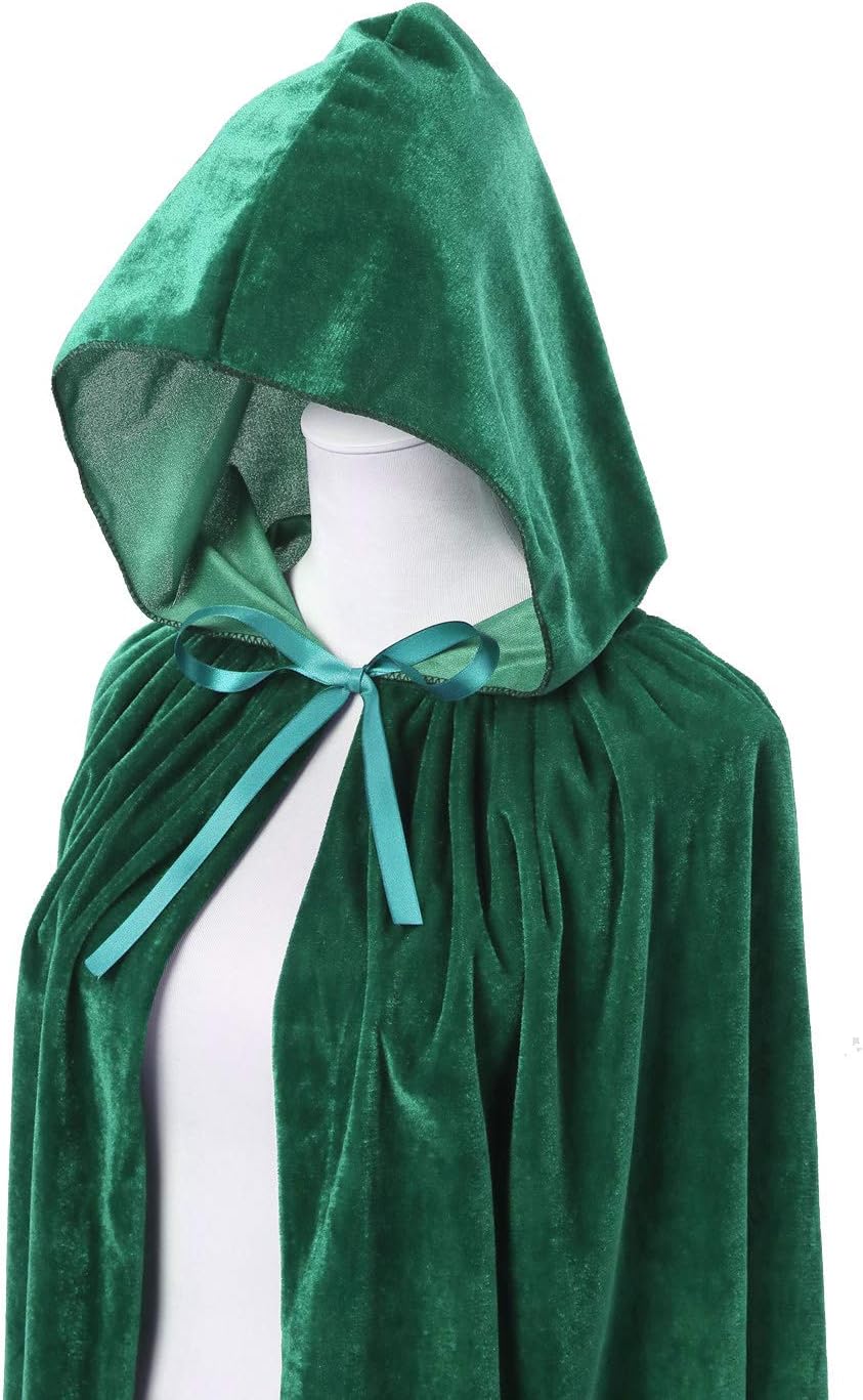 OurLore Kids Velvet Cape Cloak With Hood Unisex-Child Cosplay Halloween Christmas Costume