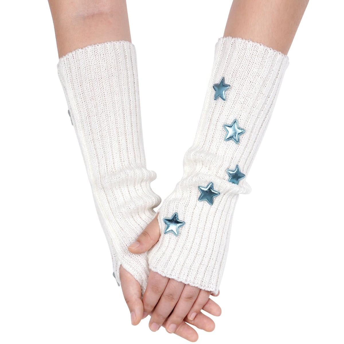 Tongcloud Kawaii Y2K Star Arm Warmers Goth Punk Warmers Sleeves for Women Girls Costume School