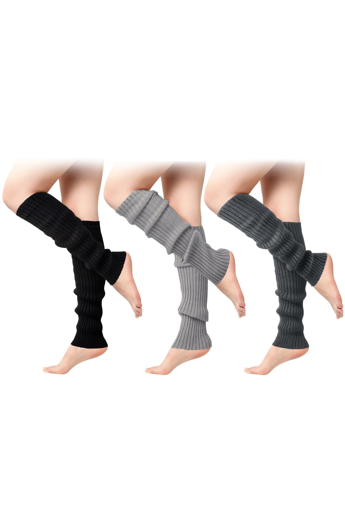 Passionbility Leg Warmers for Women 80s, Ribbed Knit Long Socks Leg Warmer