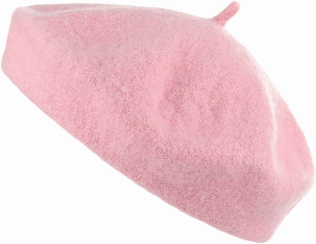 Kids Girls French Beret Hat Artist Hat Solid Warm Beanie Cap Winter Autumn