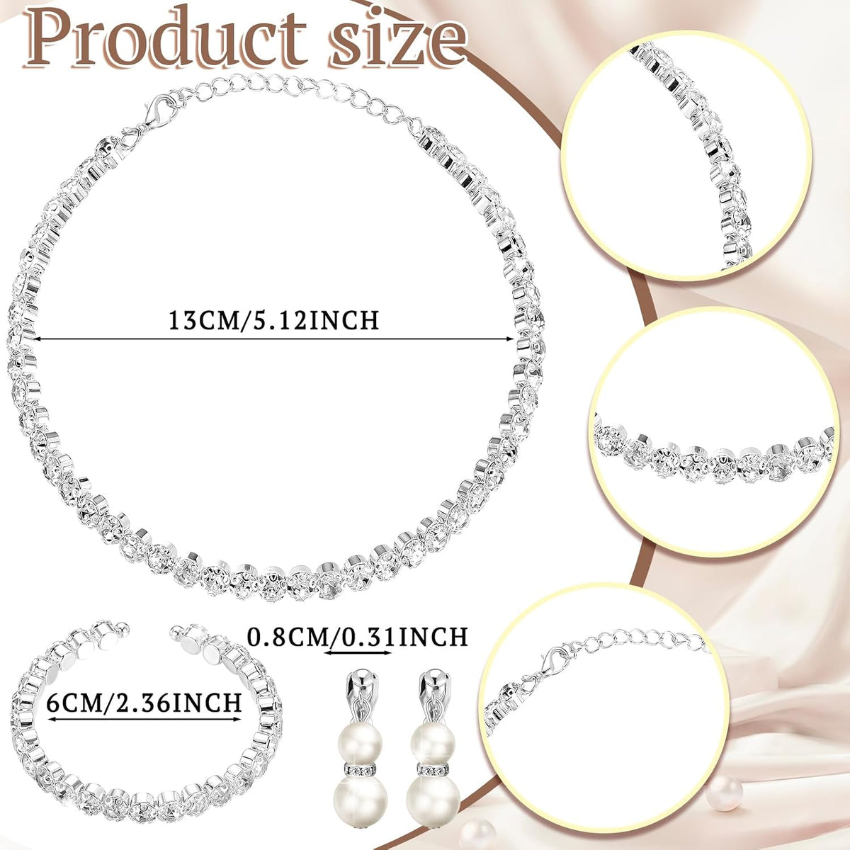 Newcotte Little Flower Girl Jewelry Pearl Set