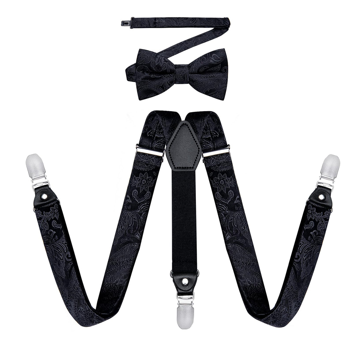 DiBanGu Boys Silk BowTie Set Y Back Kids Suspenders Gift Box