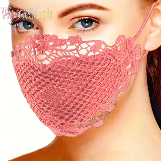 Women's 6pcs Breezy Lace Face Coverings - Unisex Adults' Casual, Machine-Washable, Reusable, Breathable 1-Size-Fits-All Sports & Outdoor Accessory for Parties