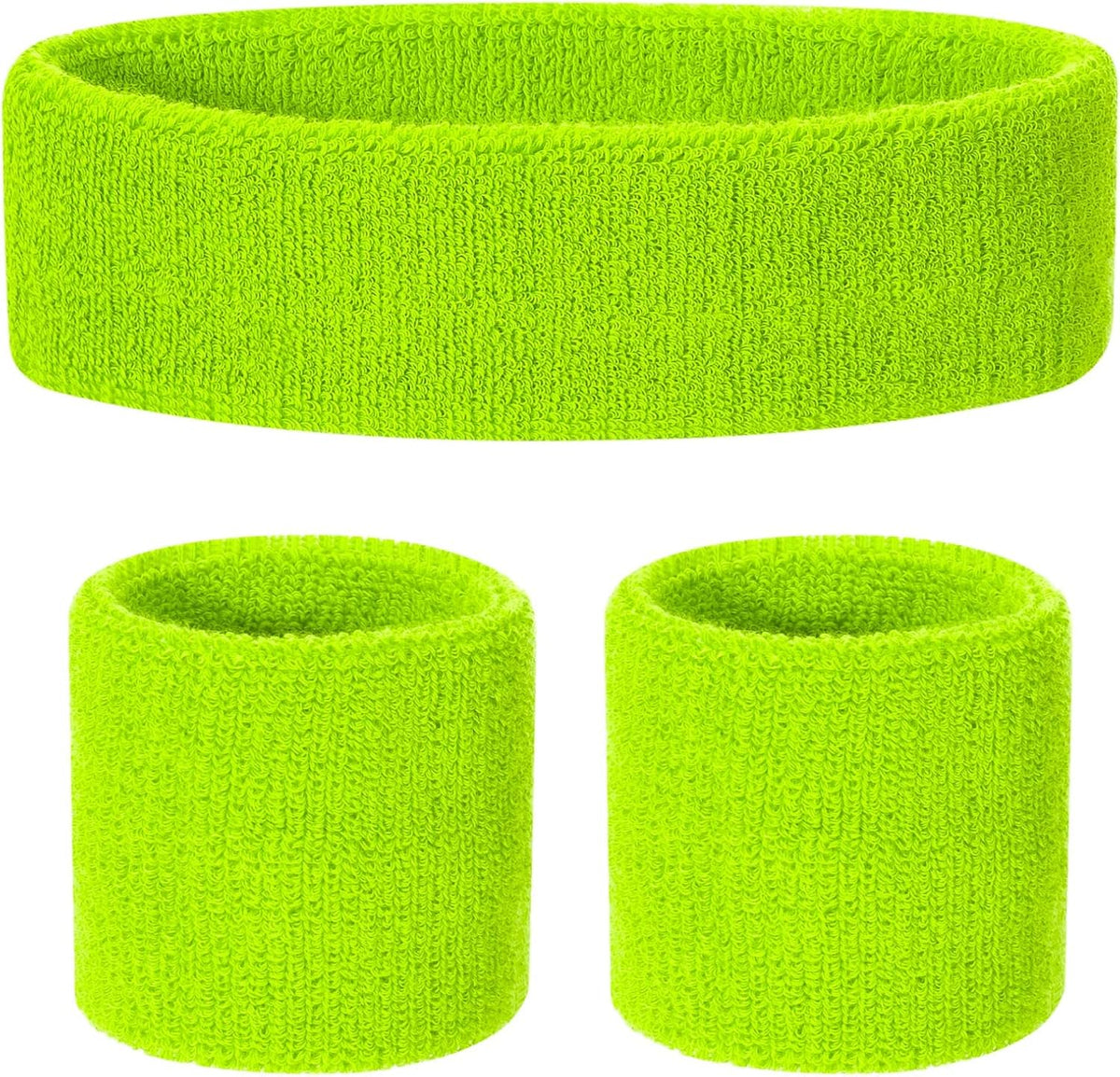 ONUPGO Kids Sweatbands Toddler Headband Wristband Set - Athletic Cotton Baby Sweat Band for Kids Youth Baby (1 Headband + 2 Wristbands)
