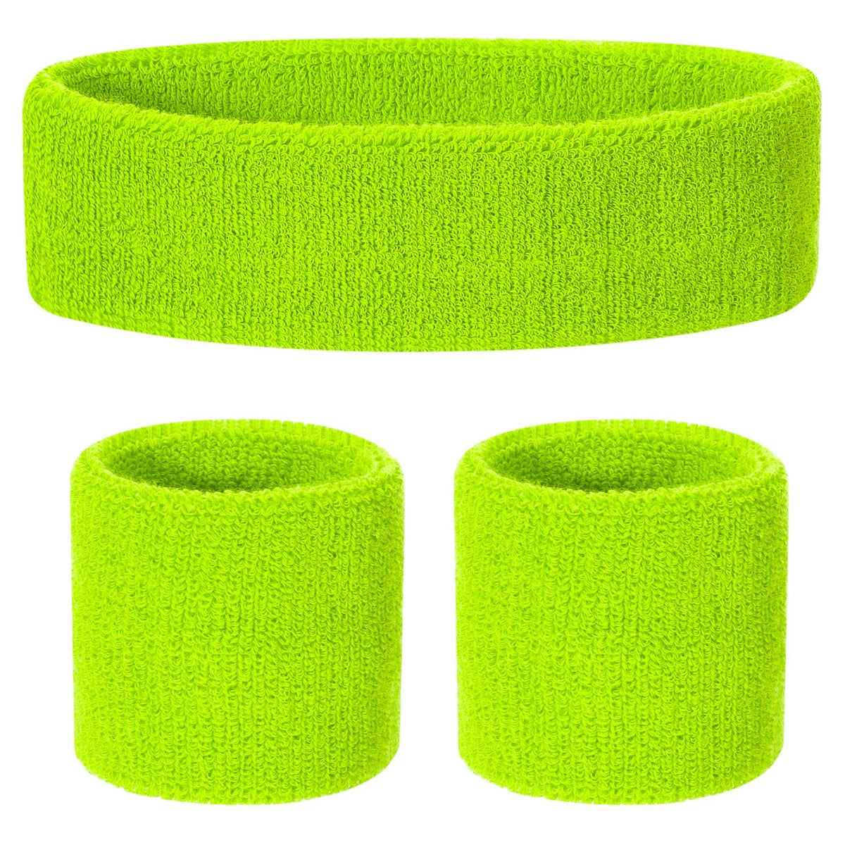ONUPGO Kids Sweatbands Toddler Headband Wristband Set - Athletic Cotton Baby Sweat Band for Kids Youth Baby (1 Headband + 2 Wristbands)
