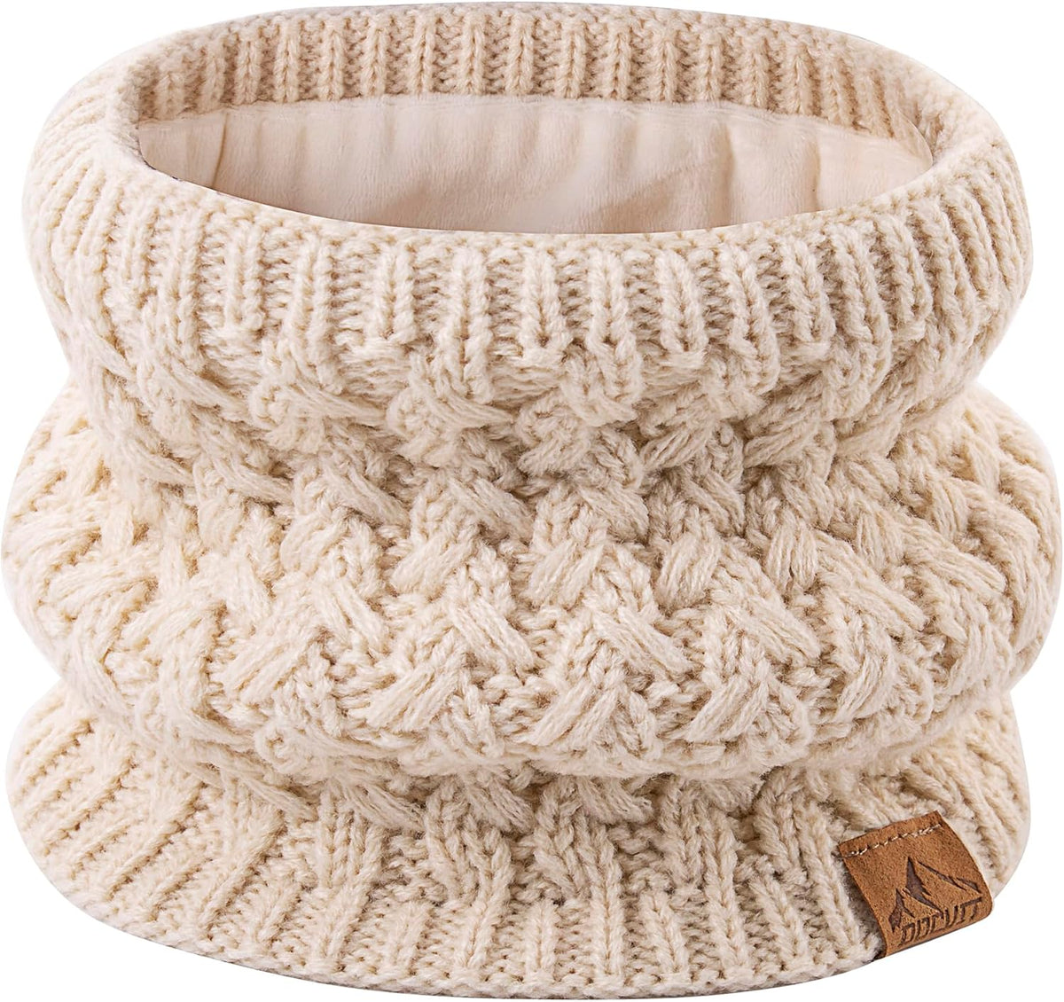 Kids Pompom Winter Beanie Hat Scart Gloves Set,Boys Girls Knitted Fleece Lined Woollen Hat for Children's 3-9 Years
