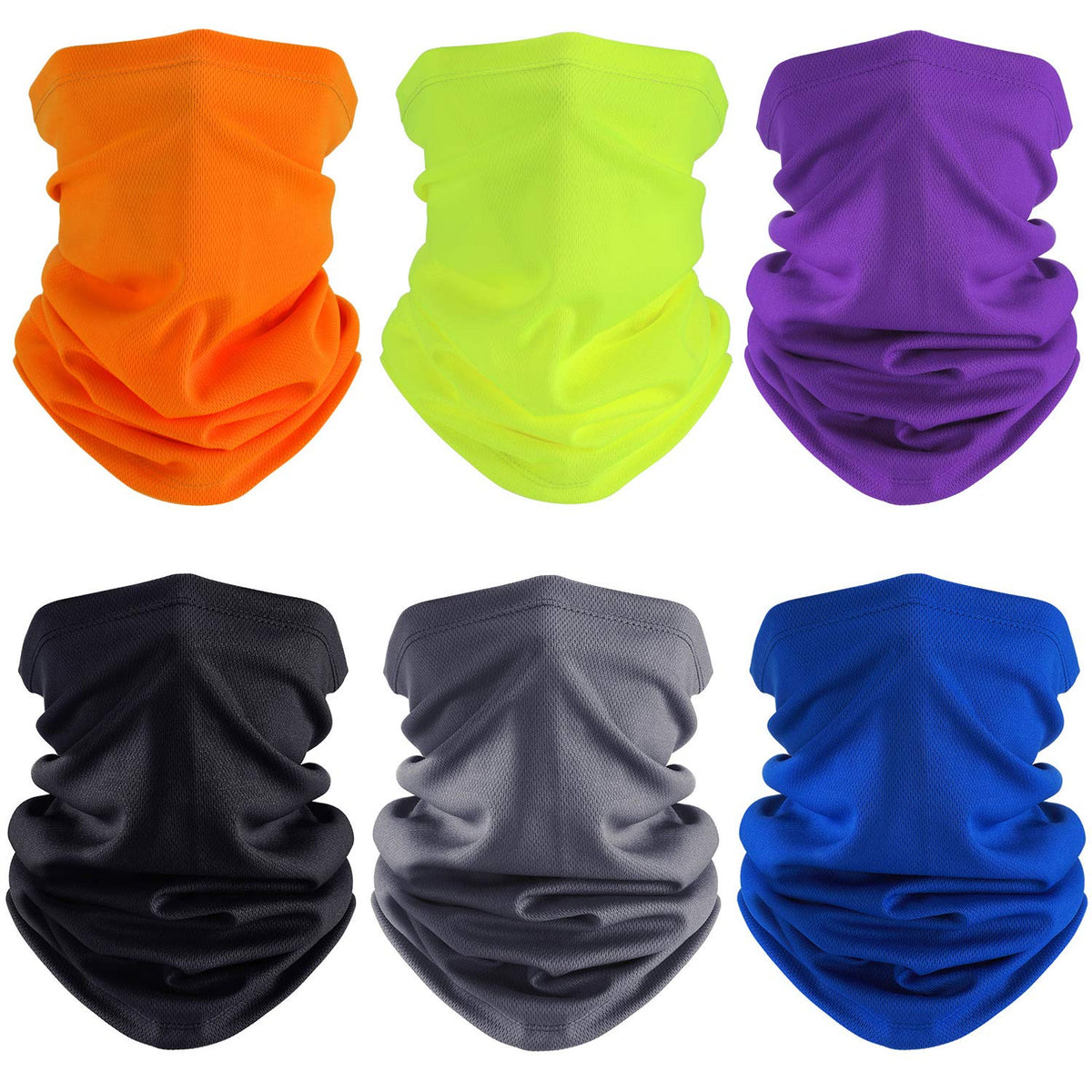 Geyoga 6 Pcs Neck Gaiter Cooling Face Bandana Mask for Men