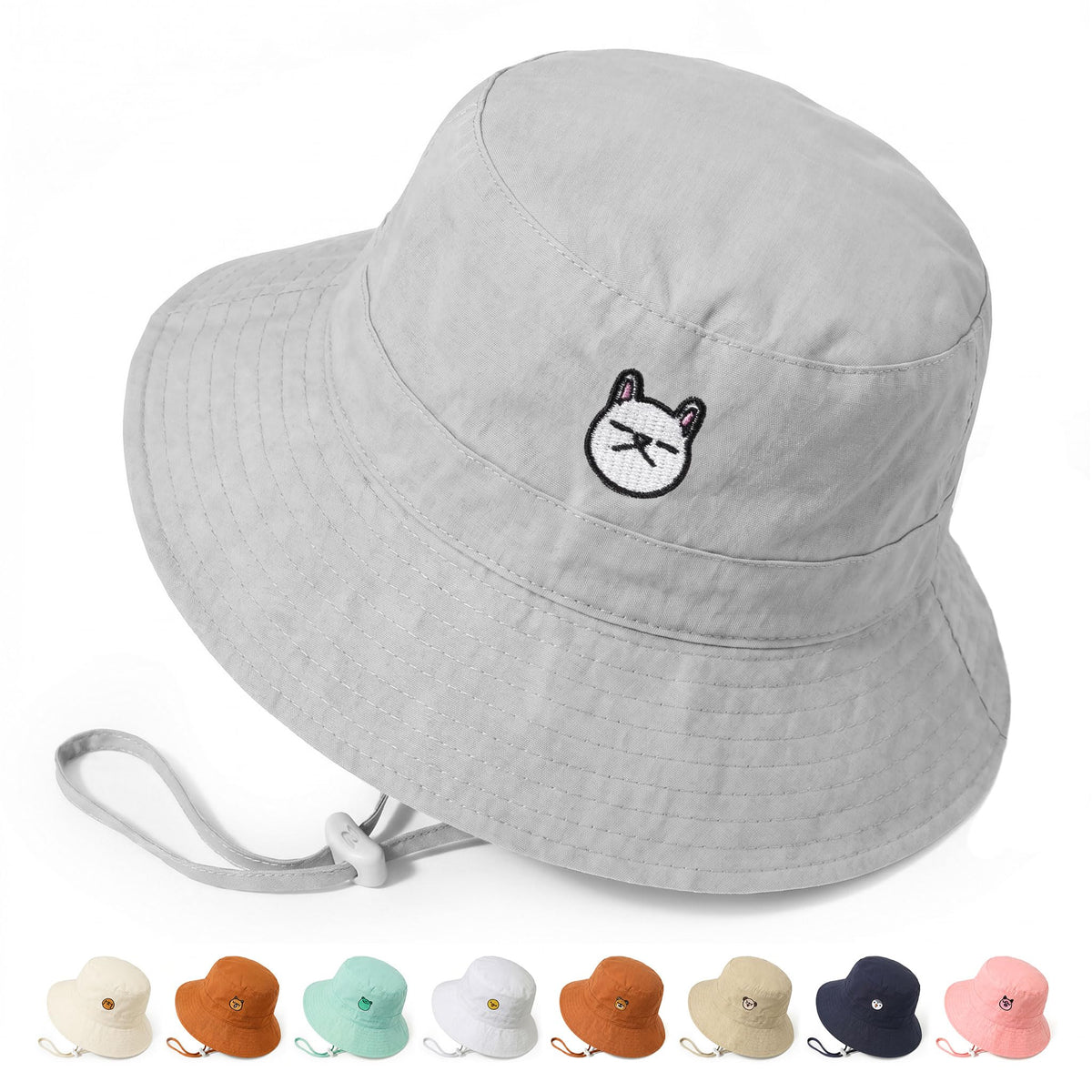 RIVBOS Baby Sun Hat UPF 50+ Animal Pattern Toddler Bucket Hat for Boys Girl