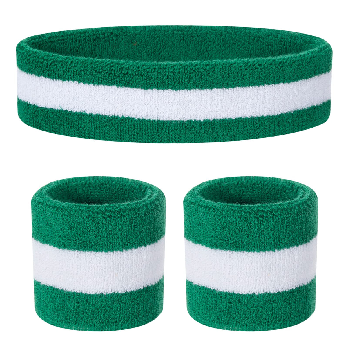ONUPGO Kids Sweatbands Toddler Headband Wristband Set - Athletic Cotton Baby Sweat Band for Kids Youth Baby (1 Headband + 2 Wristbands)