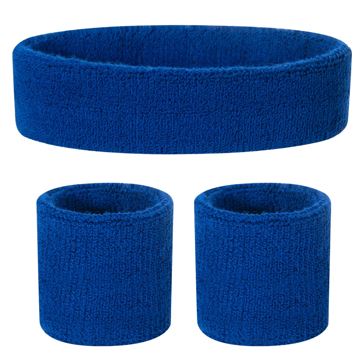 ONUPGO Kids Sweatbands Toddler Headband Wristband Set - Athletic Cotton Baby Sweat Band for Kids Youth Baby (1 Headband + 2 Wristbands)