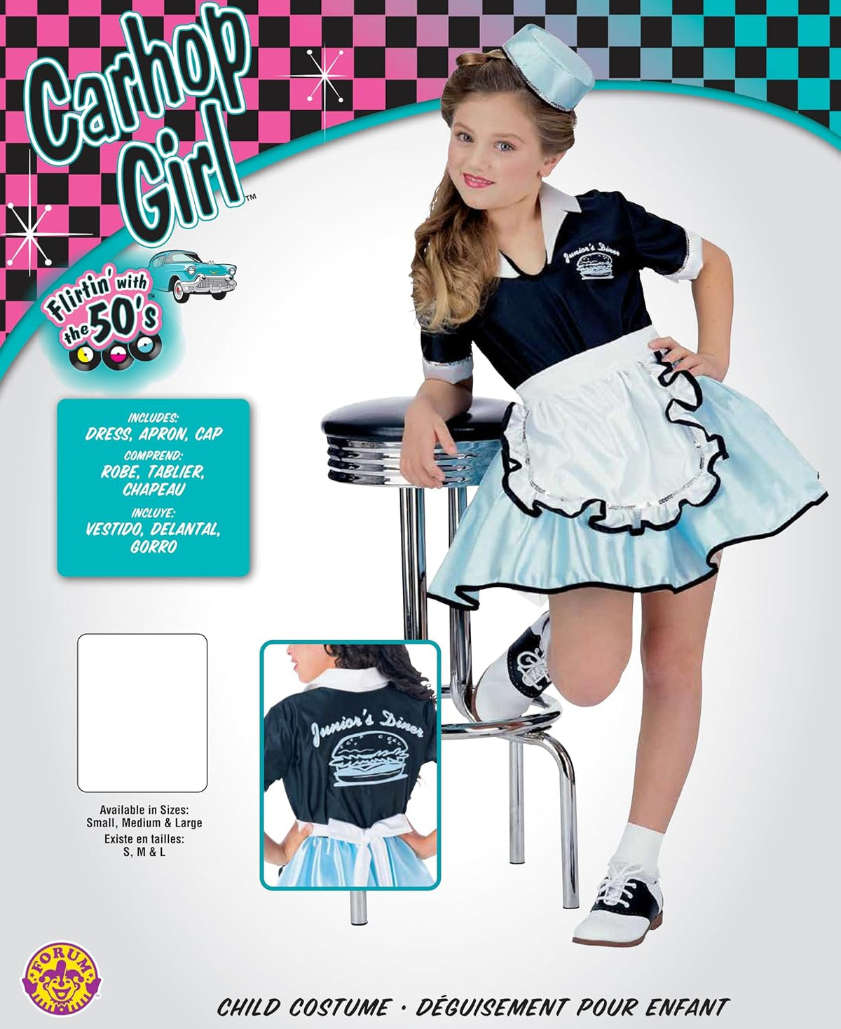 Rubies 50s Favorite Girls Car Hop Costume