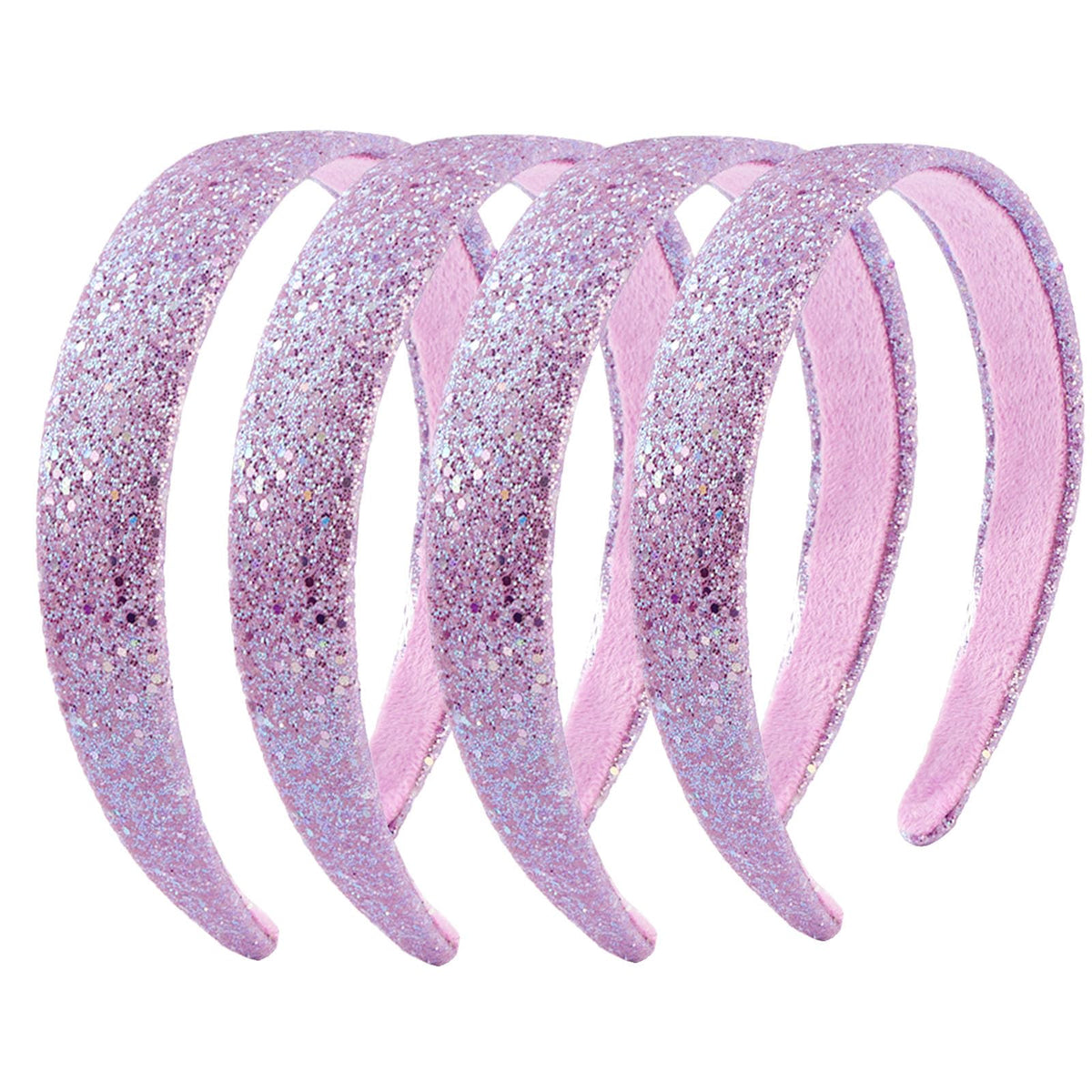 Headbands for Women Girls Hair Accessories Glitter Purple Blue Headband Hair Accessories for Girls Sparkly Headband Rose Gold HairBand for Girl Daily Outfit & Back to School, Holidays