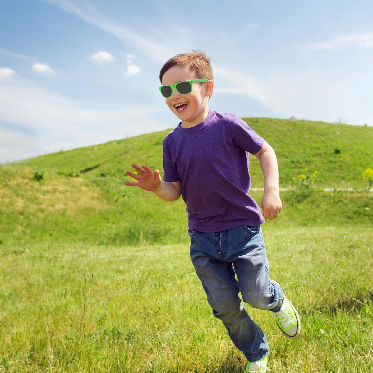 Kids Sunglasses with UV400 Protection - Lightweight Frames - Shatter-Resistant Lenses