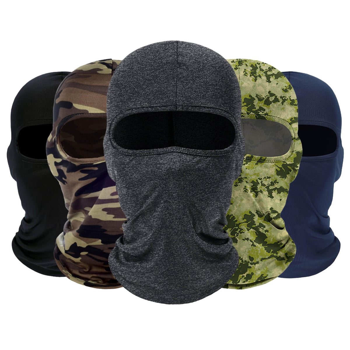 ROXUN Balaclava Ski Mask, 5 Pack Neck Gaiter Motorcycle Summer Cooling