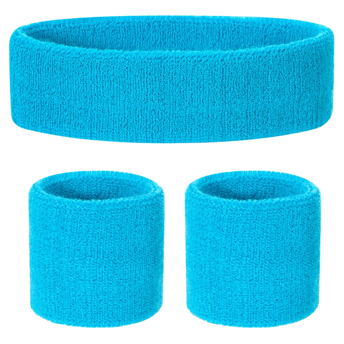 ONUPGO Kids Sweatbands Toddler Headband Wristband Set - Athletic Cotton Baby Sweat Band for Kids Youth Baby (1 Headband + 2 Wristbands)