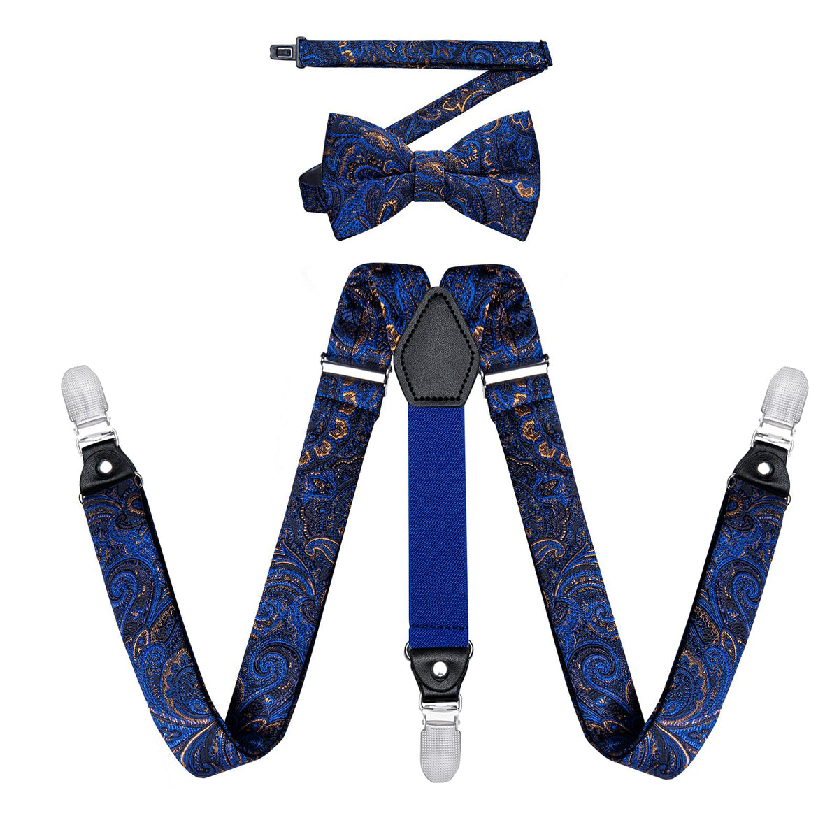 DiBanGu Boys Silk BowTie Set Y Back Kids Suspenders Gift Box