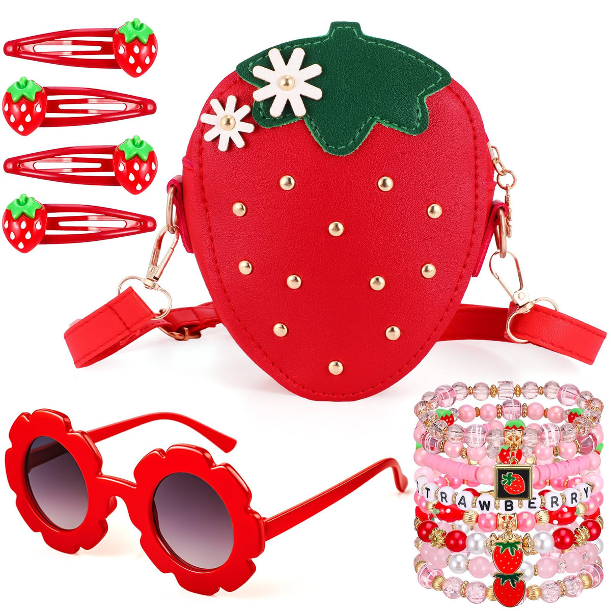 Purse for Girls, Accessories Gift Set Snap Hair Clip Bracelets