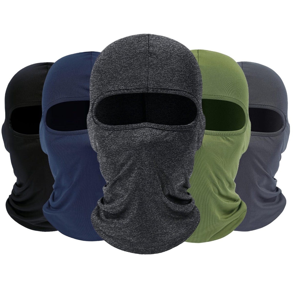 ROXUN Balaclava Ski Mask, 5 Pack Neck Gaiter Motorcycle Summer Cooling