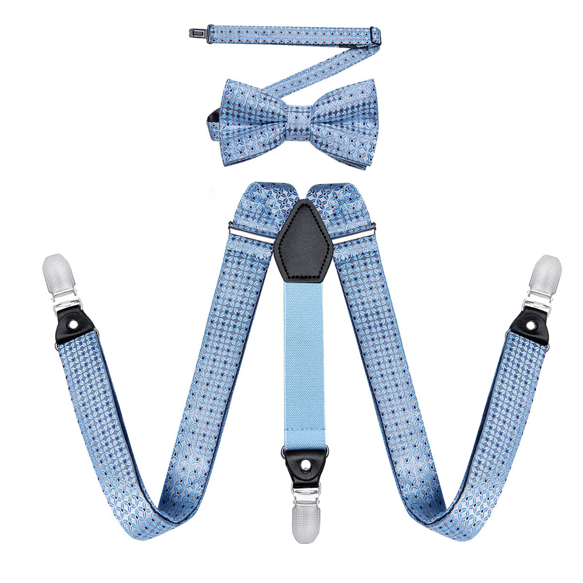 DiBanGu Boys Silk BowTie Set Y Back Kids Suspenders Gift Box