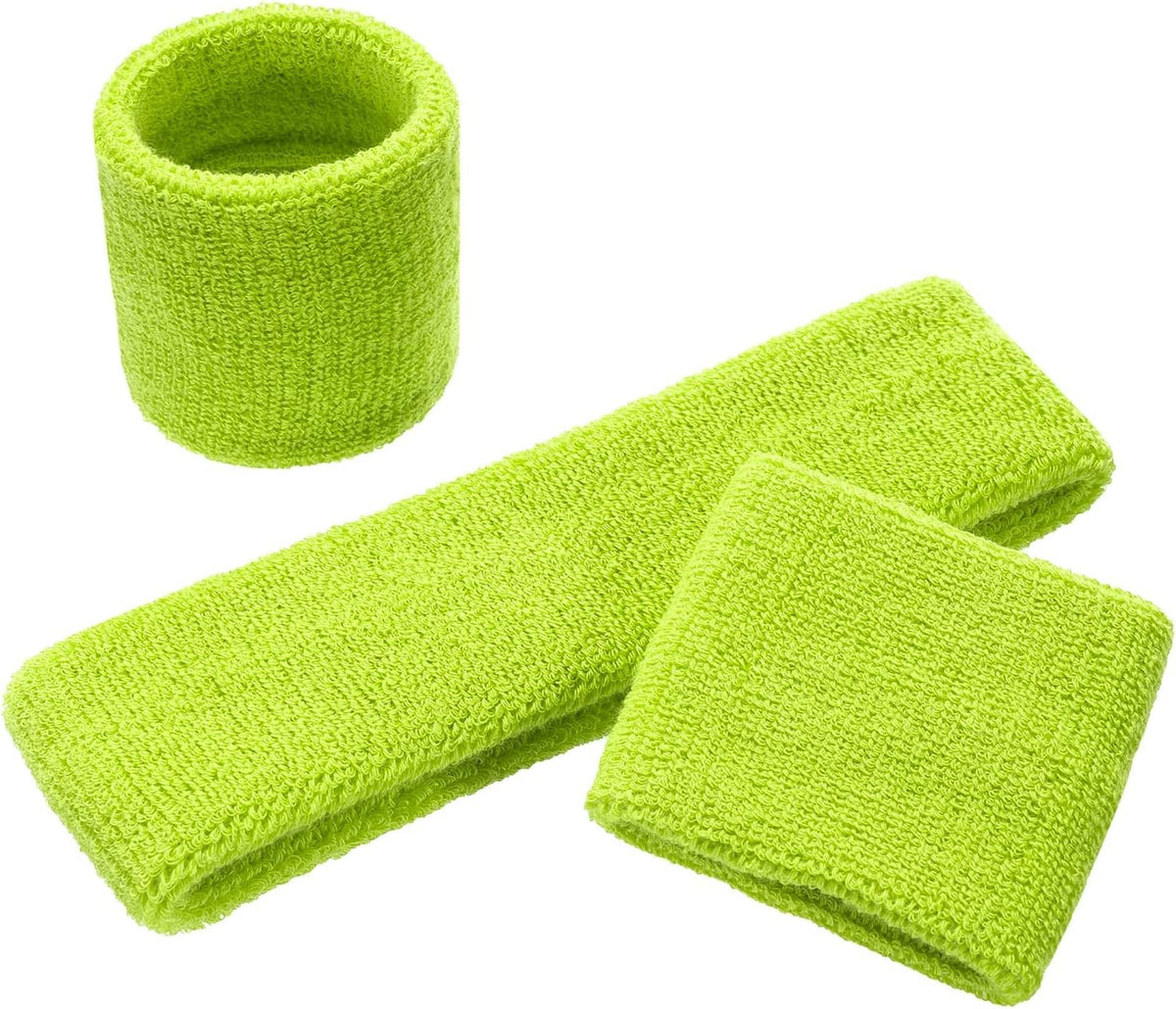 ONUPGO Kids Sweatbands Toddler Headband Wristband Set - Athletic Cotton Baby Sweat Band for Kids Youth Baby (1 Headband + 2 Wristbands)