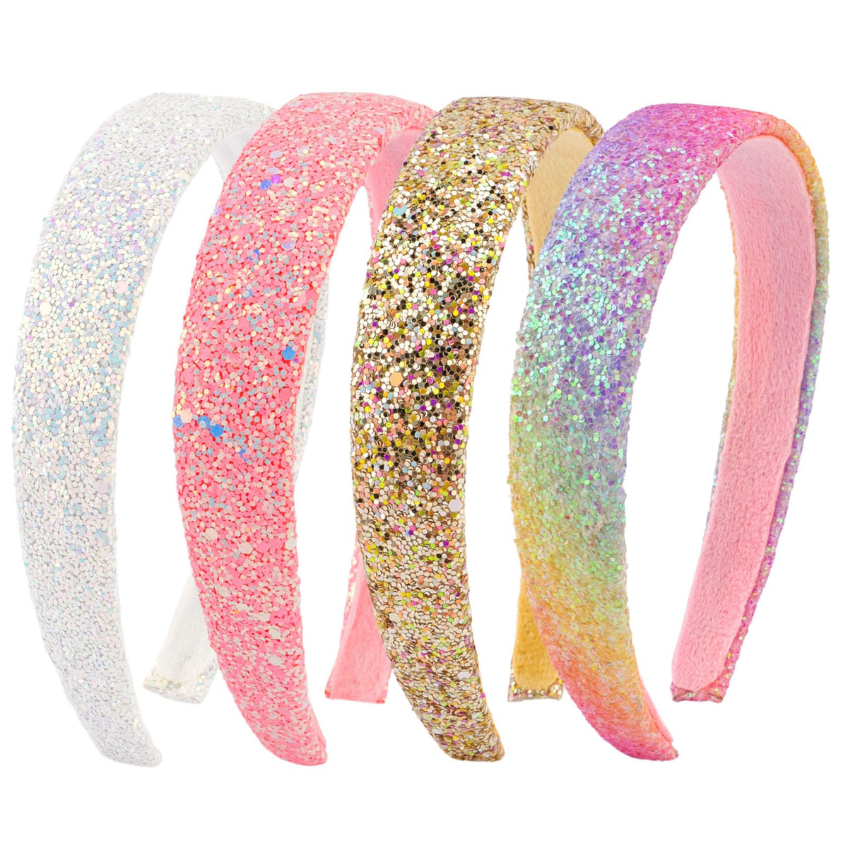 Headbands for Women Girls Hair Accessories Glitter Purple Blue Headband Hair Accessories for Girls Sparkly Headband Rose Gold HairBand for Girl Daily Outfit & Back to School, Holidays