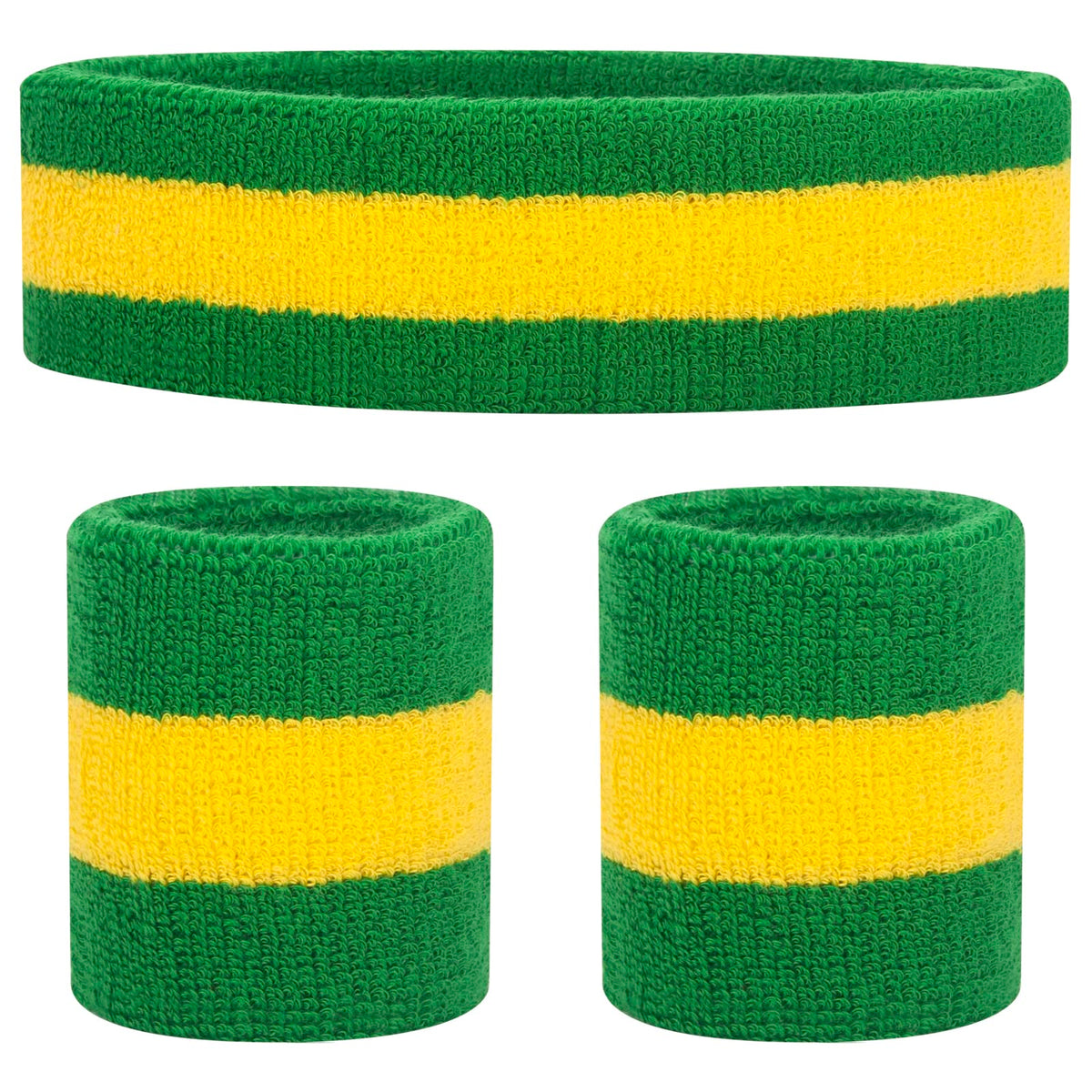 ONUPGO Kids Sweatbands Toddler Headband Wristband Set - Athletic Cotton Baby Sweat Band for Kids Youth Baby (1 Headband + 2 Wristbands)