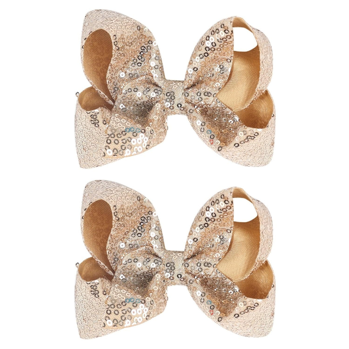 2 PCS Enchanting 5-Inch Fairy Fashion Bow Hairpin: Multicolor Option Sequins Hair Clip for Kids and Teenage Girls (Black)