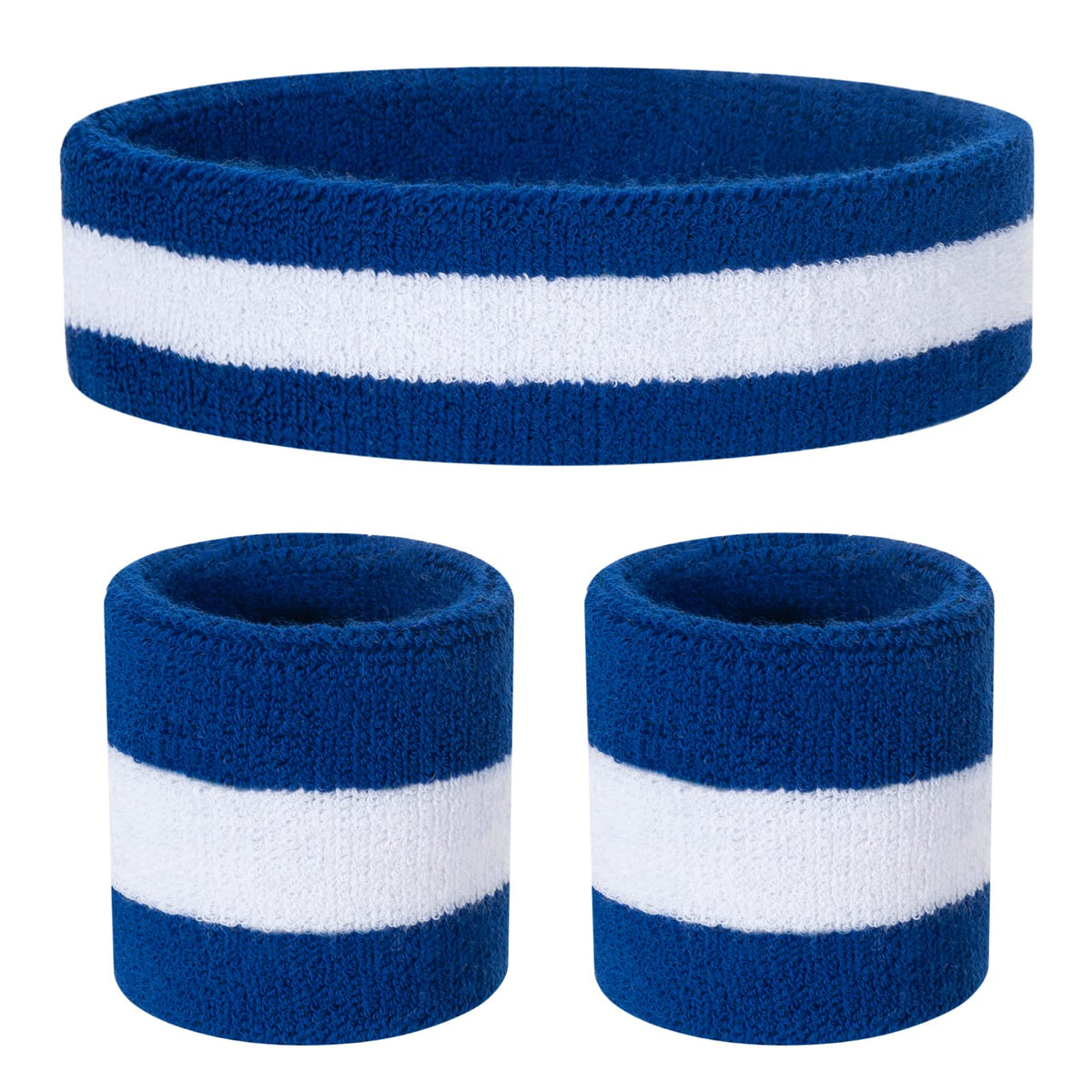 ONUPGO Kids Sweatbands Toddler Headband Wristband Set - Athletic Cotton Baby Sweat Band for Kids Youth Baby (1 Headband + 2 Wristbands)