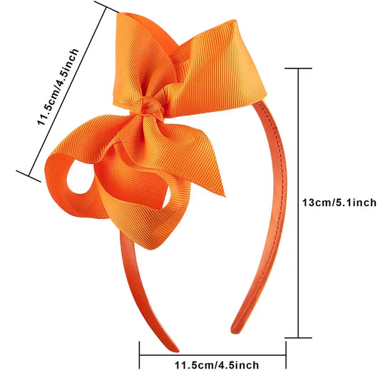 12 PCS Bow Headbands for Girls Headband with Ribbon Bow Boutique Grosgrain Headbands, 12 Colors