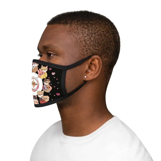 Mixed-Fabric Face Mask kpop music