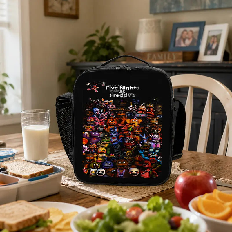 Five Nights At Freddys Backpack Set BackpackLunch Bag Pencil Case Anime FNAF Bookbag Kids Backpack Teen Backpack Travel Backpack Student Gamer Gift Back To School TikTok Viral Trendy Unisex Boys Girls Daily Carry, And Lunchbox Set Backpacks