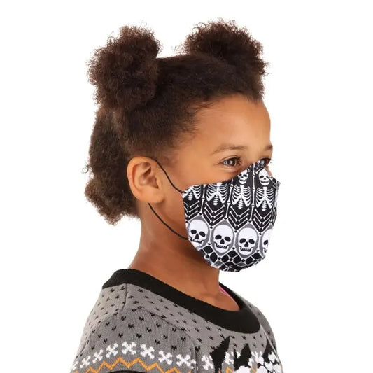 Child Skeleton Pattern Sublimated Face Mask